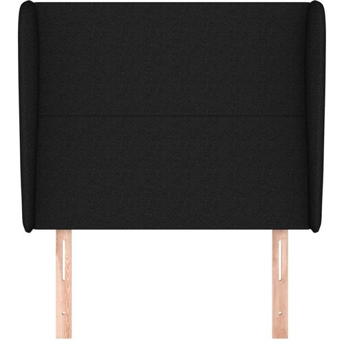  Uzglavlje s u&amp;scaron;ima crno 103x23x118/128 cm od tkanine Slike