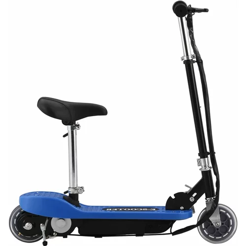 vidaXL Električni skuter sa sjedalom 120 W plavi