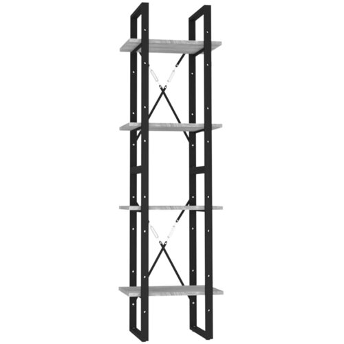  za knjige s 4 razine boja hrasta 40x30x140 cm drveni Slike