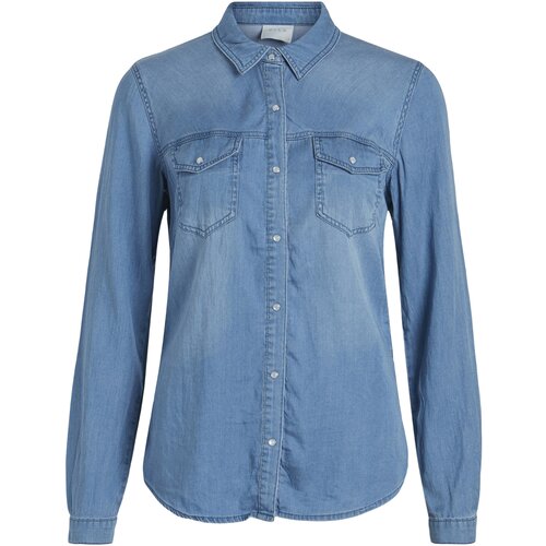 Vila Srajce &amp;amp; Bluze VIBISTA DENIM SHIRT 14033008 Modra Slike