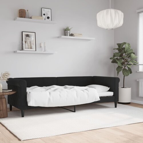 VidaXL Raztegljiva postelja črna 80x200 cm žamet Slike
