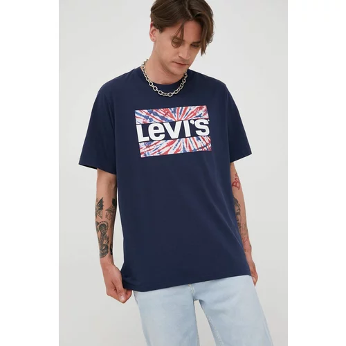 Levi's Pamučna majica boja: tamno plava, s tiskom