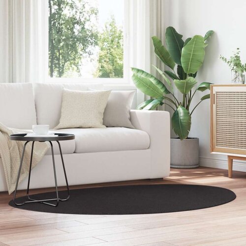  Tepisi Crni Pamuk 120 x 170 cm Tepih Ovalni Moderni Slike