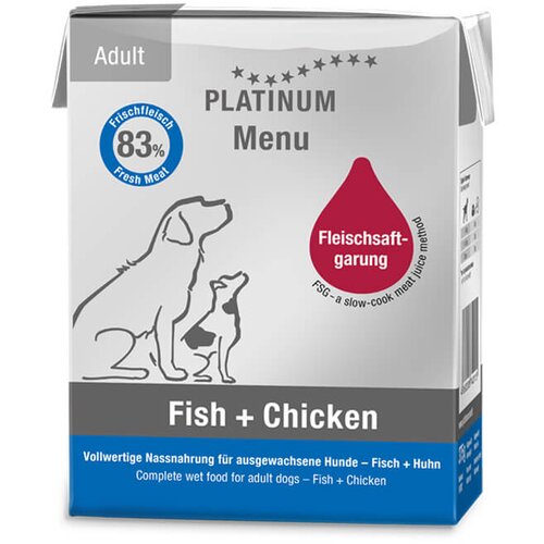 Platinum menu adult fish + chicken - vlažna hrana za pse sa ribom i piletinom (90g, 185g, 375g) 375g Cene