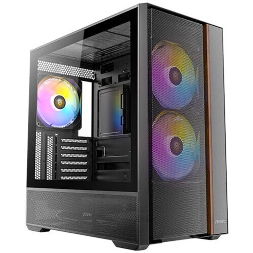 Antec Flux Rear midi-ATX ARGB okno leseno črno/rjavo gaming ohi&amp;scaron;je Slike