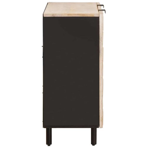  Kreveta Fin&amp;scaron; bijelog pranja 90 x 33 5 x 75 cm Čvrsto drvo manga Slike