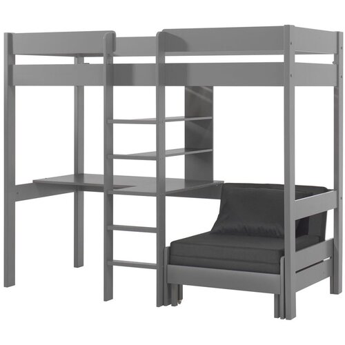 Vipack Siva dvignjena otroška postelja 90x200 cm Pino - Vipack Cene