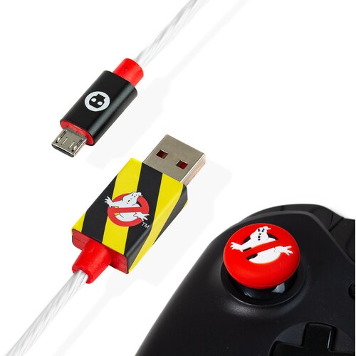 Numskull Official Ghostbusters LED Micro USB kabel in držala za palico - 1,5 m kabel za hitro polnjenje - združljivo z Xbox One, PlayStation 4, (21328075) Cene