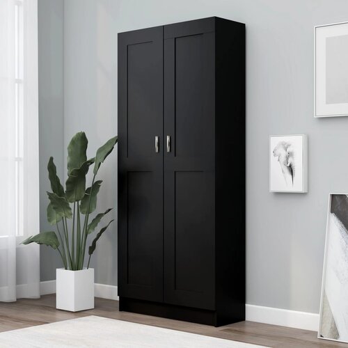 Ormarić za knjige crni 82,5 x 30,5 x 185,5 cm od iverice Slike