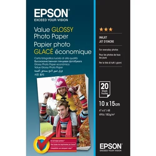 Epson PAPIR FOTO GLOSSY 10x15cm 20 LISTOV 183g/m2 (C13S400037)