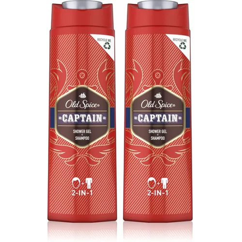 Old Spice gel za tuširanje Capitan 2x400 ml 8001841671567