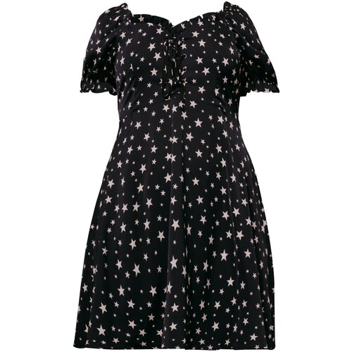 Nasty Gal Plus Obleka &amp;#039;Star&amp;#039; črna / bela Slike