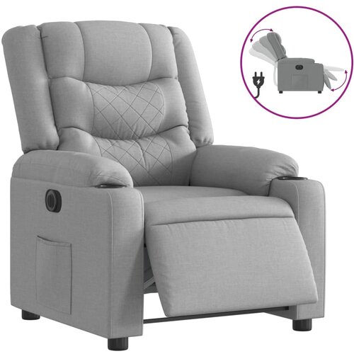 Maison Chic Električni naslanjač - Relax naslanjač svetlo sivo blago, (22061342) Cene