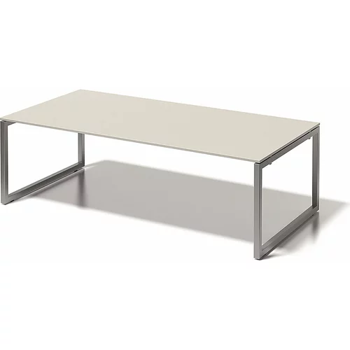 BISLEY Pisalna miza CITO, O-ogrodje, VxŠxG 740 x 2400 x 1200 mm, srebrno ogrodje, sivo bela plošča