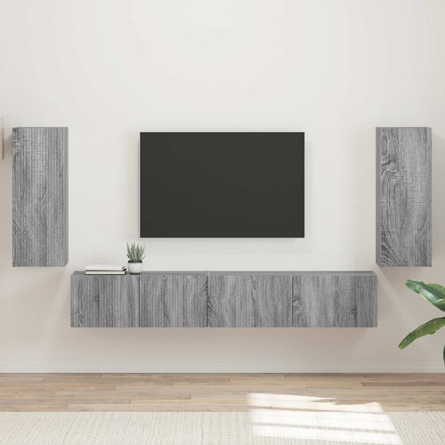  Set TV komoda 4 pcs Siva Sonoma Konstruirano drvo Cene