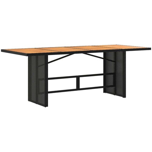 vidaXL vrtni stol s pločom od drva bagrema crni 190x80x74 cm poliratan Cijene