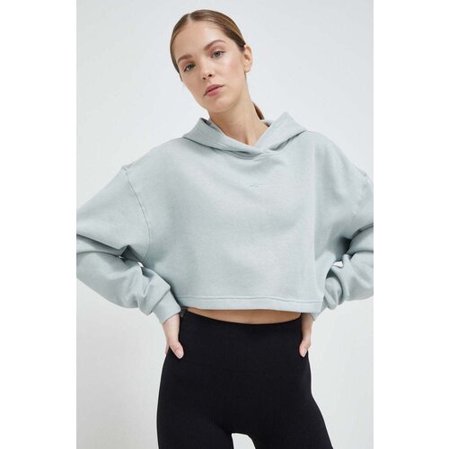 Reebok Dukserica boja: zelena, s kapuljačom, glatka Slike