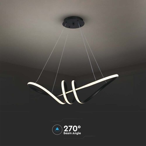  LED luster na sajli LED/24W/230V 3000K crna Slike
