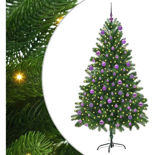 vidaXL Božično drevo med 300 LED z stojalom Zelena 180 cm PE, (5000066976) Cene