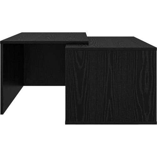  Set stolića za kavu 2 pcs Crni hrast Konstruirano drvo Slike