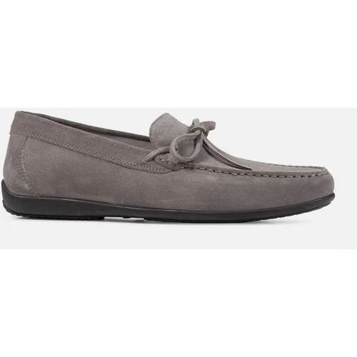 Geox Dark grey men's moccasins Ascanio - Men's