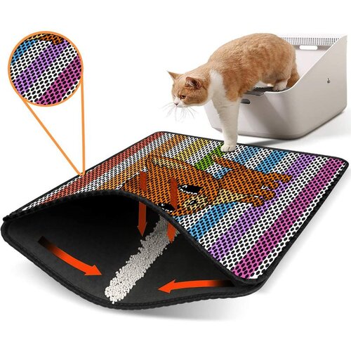 WALLXPERT Nrszn0239 multicolor cat litter mat Slike