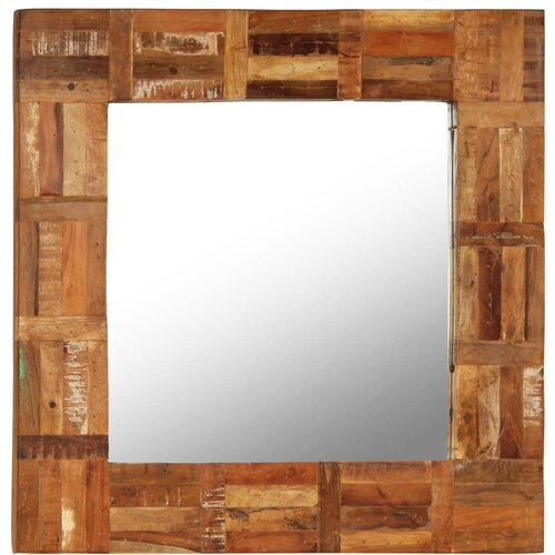 VidaXL zidno ogledalo od masivnog obnovljenog drva 60 x 60 cm Slike