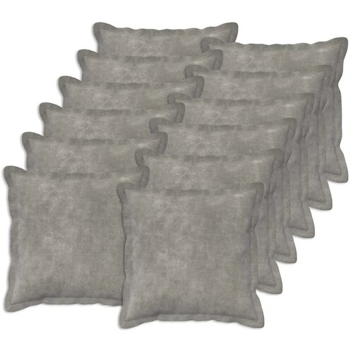  Presvlaka za jastuk 12 kom. HOUTEN Svjetlosiva 45 x 45 cm - Dizajn s paspulom Svjetlosiva 12 Cene