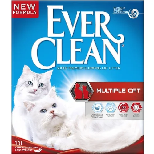 Everclean Ever Clean Pijesak za mačke Multiple Cat, grudajući, mirisni, 10 L