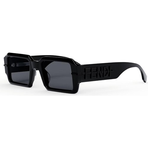 Fendi graphy Grey Geometric Sunglasses ONE SIZE (52) Črna/Siva Slike