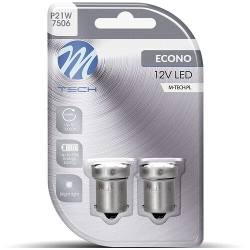 Mtech LED sijalica P21W BA15S 9 x SMD2835, 12 V, 2 komada, Crvena Cene