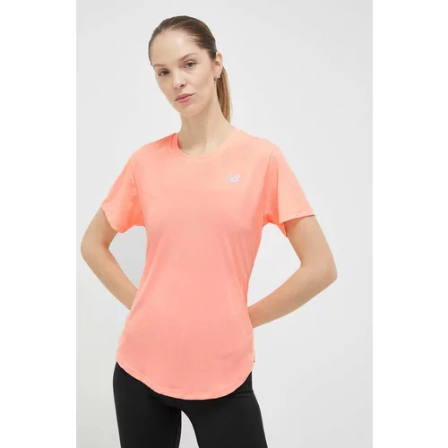 New Balance Kratka majica za tek Accelerate oranžna barva