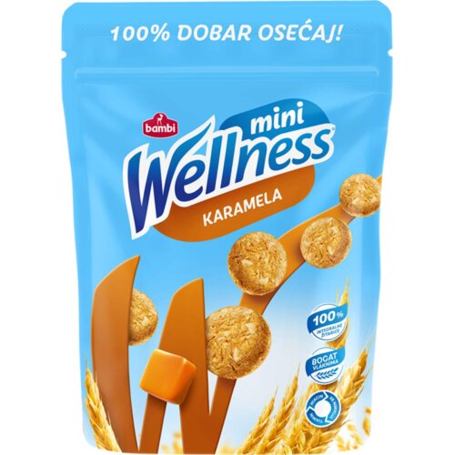 Wellness keks mini karamela 70g Slike