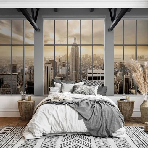  Foto tapeta - Clouds over New York City 147x105 Samoljepljiva Slike