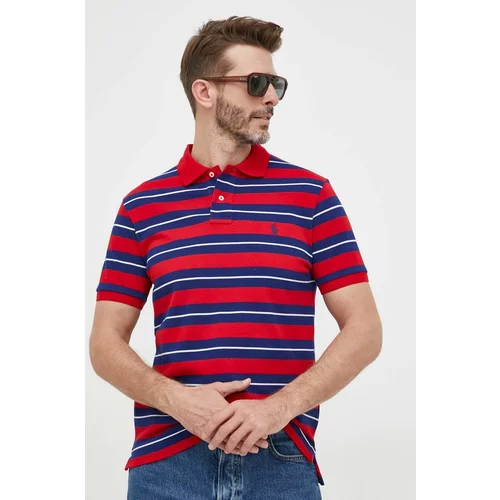 Polo Ralph Lauren Pamučna polo majica boja: crvena, s uzorkom