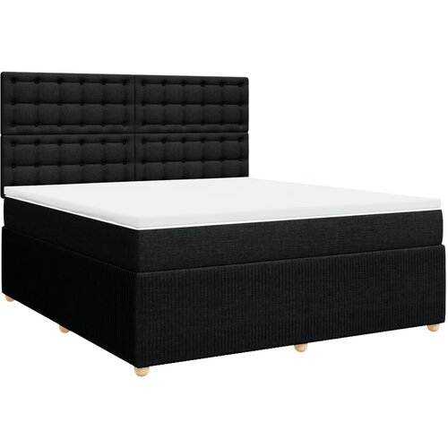 Maison Chic Box spring postelja - Vzmetna postelja z vzmetnico črna 180x200 cm blago SL11720, (21884330) Cene