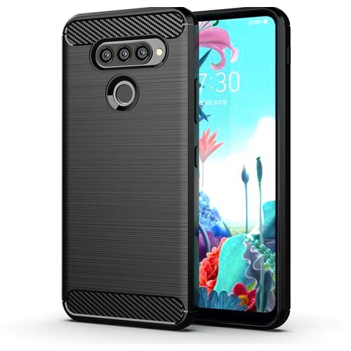  Gumijasti / gel etui Carbon za LG K50s - črni Slike