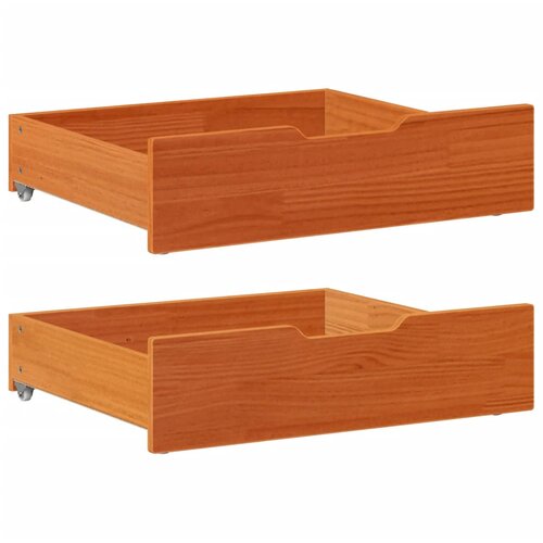 vidaXL Ladice ispod kreveta 2 kom vo&scaron;tano smeđe 65x55x16cm od borovine Cijene