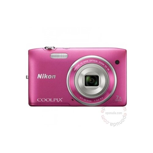 Nikon S3500 Pink digitalni fotoaparat Slike