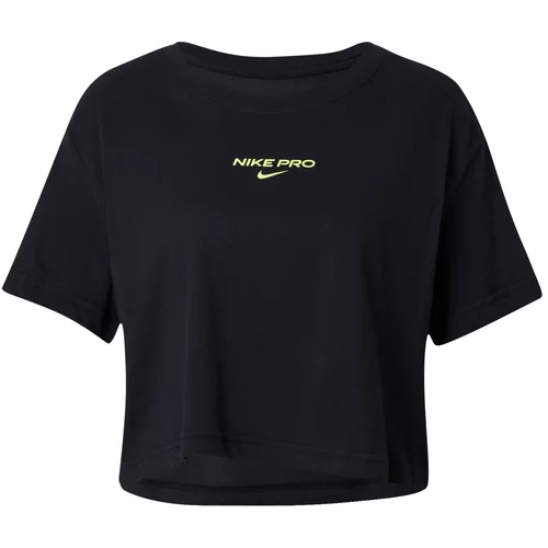 Nike Funkcionalna majica 'PRO' rumena / črna
