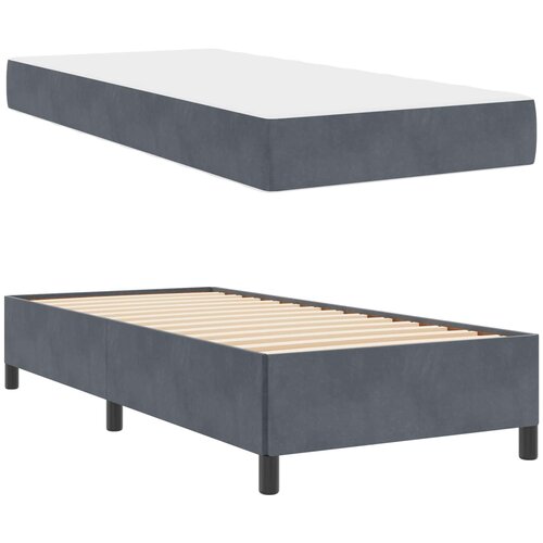  Krevetna konstrukcija Tamno siva 90 x 200 cm tkanina Slike