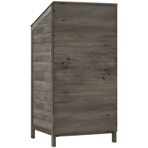 VidaXL Vrtno spremi&amp;scaron;te antracit 55 x 52 x 112 cm od masivne jelovine Slike