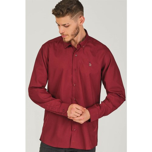 Dewberry G725 men's shirt-dark burgundy Slike