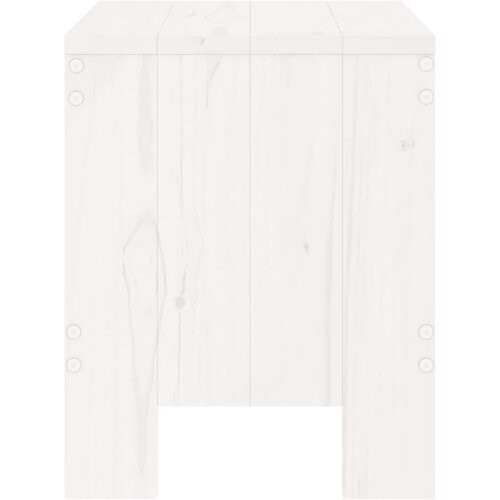  Vrtni stolci 2 kom bijeli 40 x 36 x 45 cm od masivne borovine Slike