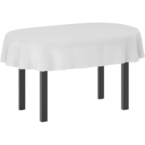  Tkanina za stol 5 kom. Ovalni Bijela 130 x 180 cm Poliester Cene