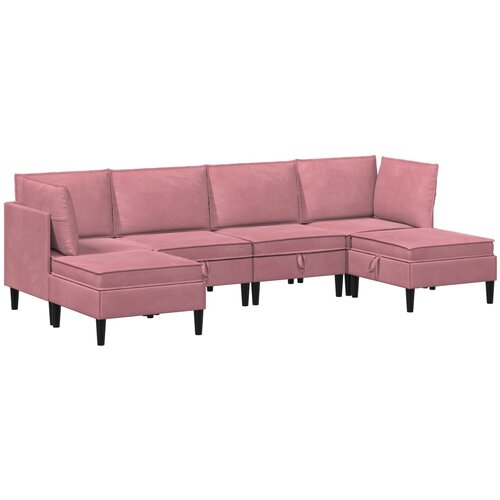  Set namje&amp;scaron;taja za dnevni boravak 6 pcs Ružičasta Bar&amp;scaron;un Slike