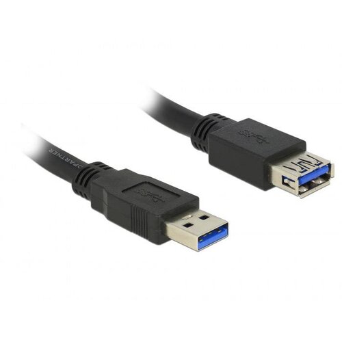 Delock USB kabel USB 3.2 gen. 1 (USB 3.0) USB-A vtič\, USB-A vtičnica 5.00 m črna pozlačeni konektorji 85058, (20416382) Cene