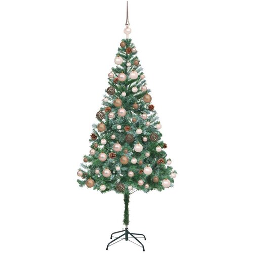 VidaXL Umjetno božićno drvce s stalakom Zelena 180 cm PVC i čelik Slike