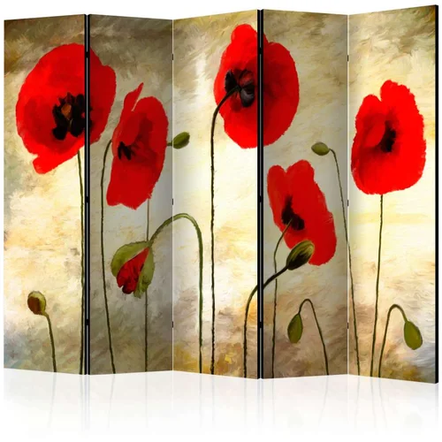  Paravan u 5 dijelova - Golden Field of Poppies II [Room Dividers] 225x172