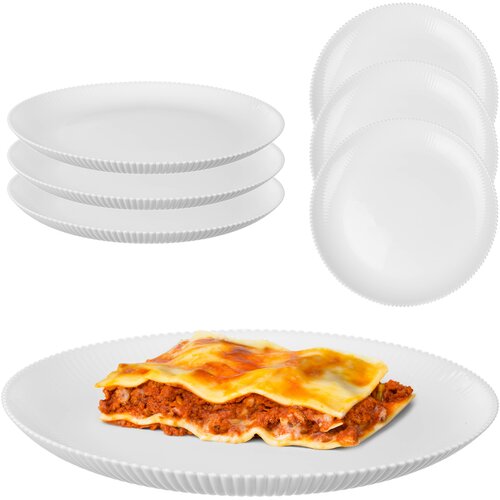 KADAX 3x komplet krožnikov za večerjo 26,5 cm veliki stekleni krožniki z utori, (5000355417) Slike